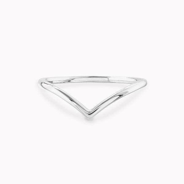 Petite V Contour Ring