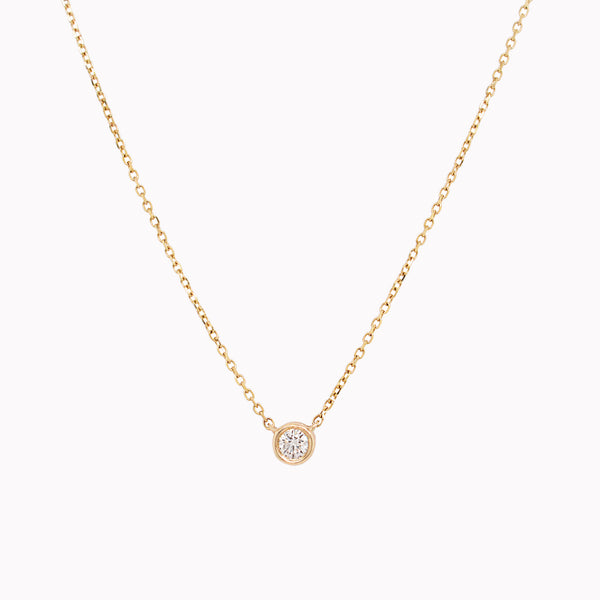 Petite Bezel Diamond Necklace