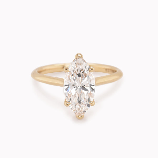 Elle 2.05ct Marquise White Diamond Engagement Ring