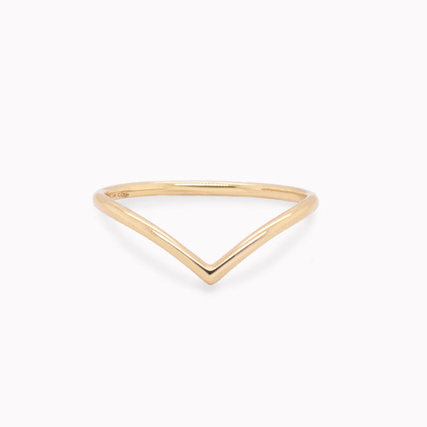 Petite V Contour Ring