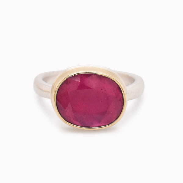 Oval African Ruby Statement Ring