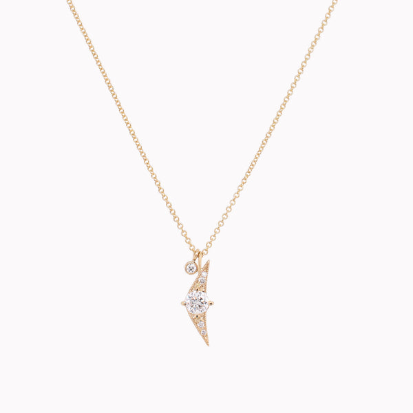 Deco Crescent & Satellite Diamond Necklace