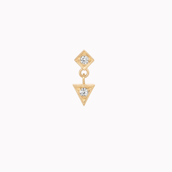 Diamond Arrow Dangle Stud