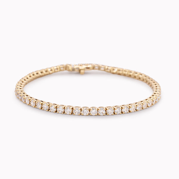 Yellow Gold Diamond Tennis Bracelet 5.03ct