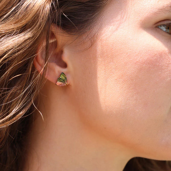 Tourmaline Butterfly Stud Earrings