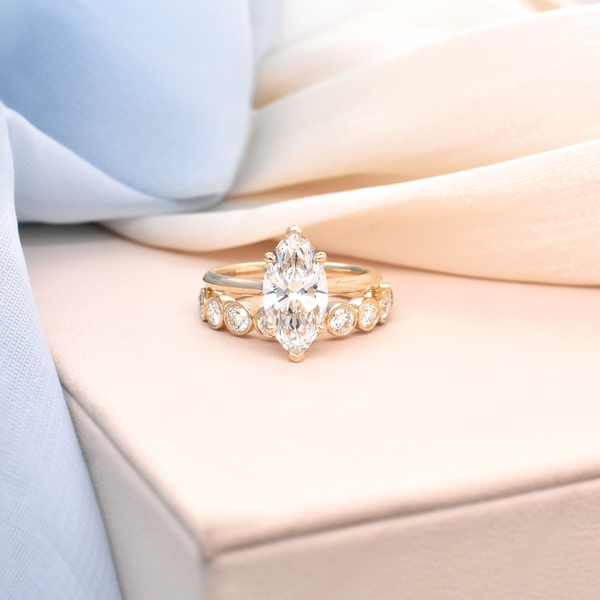 Elle 2.05ct Marquise White Diamond Engagement Ring