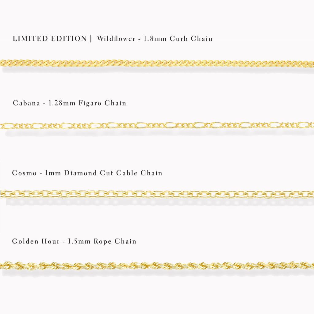 Endless Bracelet Chain Cabana - 1.28mm Figaro Chain / 14K Yellow Gold / Clasp + Extender (+$45) by Eliza Page