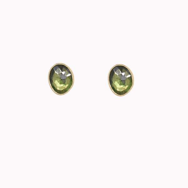 Juicy Green Tsavorite Studs