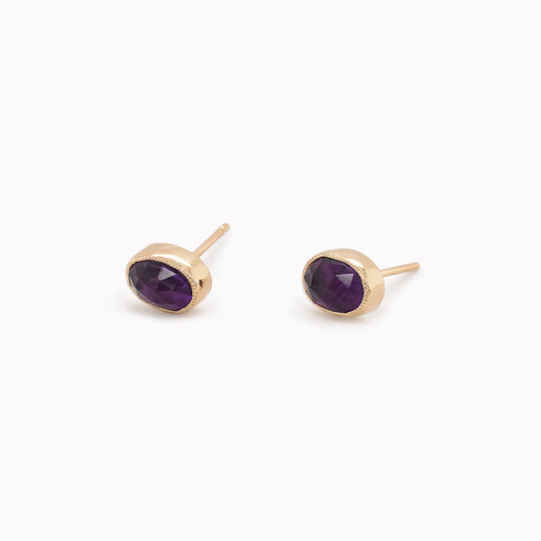 Juicy Oval Amethyst Studs