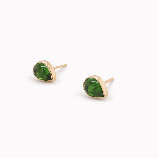 Juicy Pear Tsavorite Studs