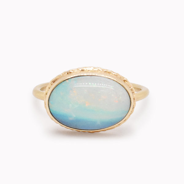 Light Australian Opal Statement Ring