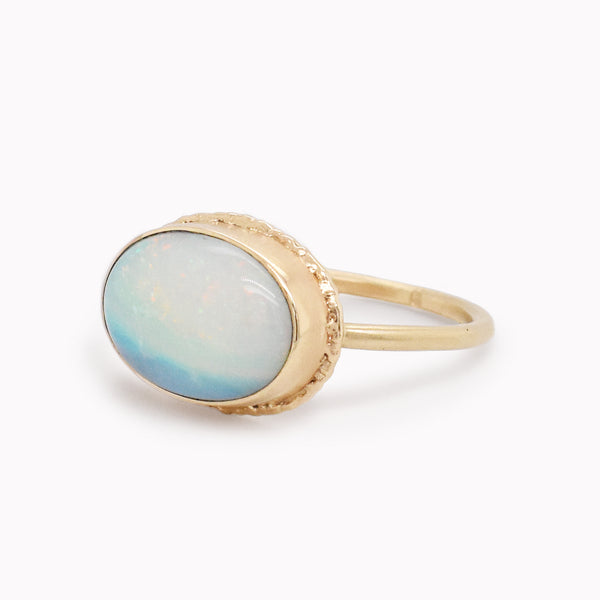 Light Australian Opal Statement Ring