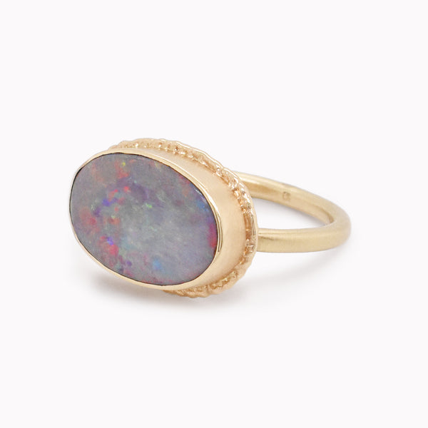 Oval Australian Opal Statement Ring