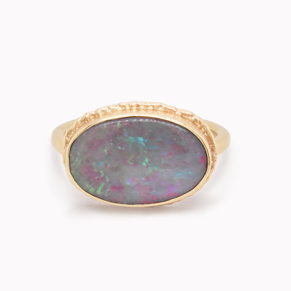 Oval Australian Opal Statement Ring