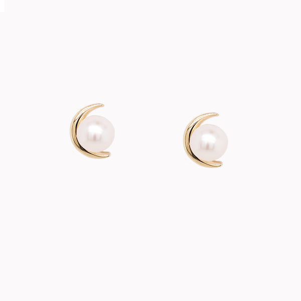 Pearl Moon Studs