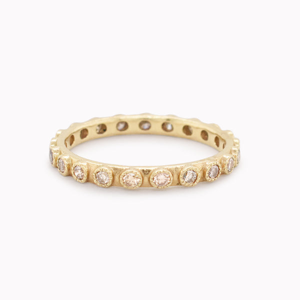 Sueno Champagne Diamond Eternity Stack Ring