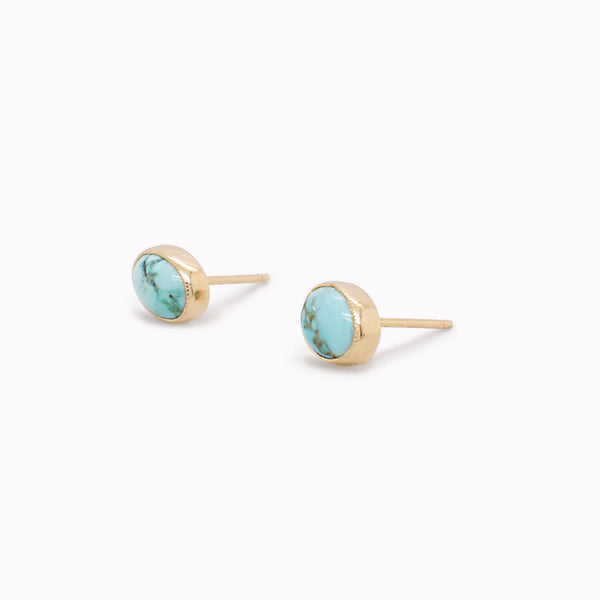 Juicy Turquoise Oval Studs