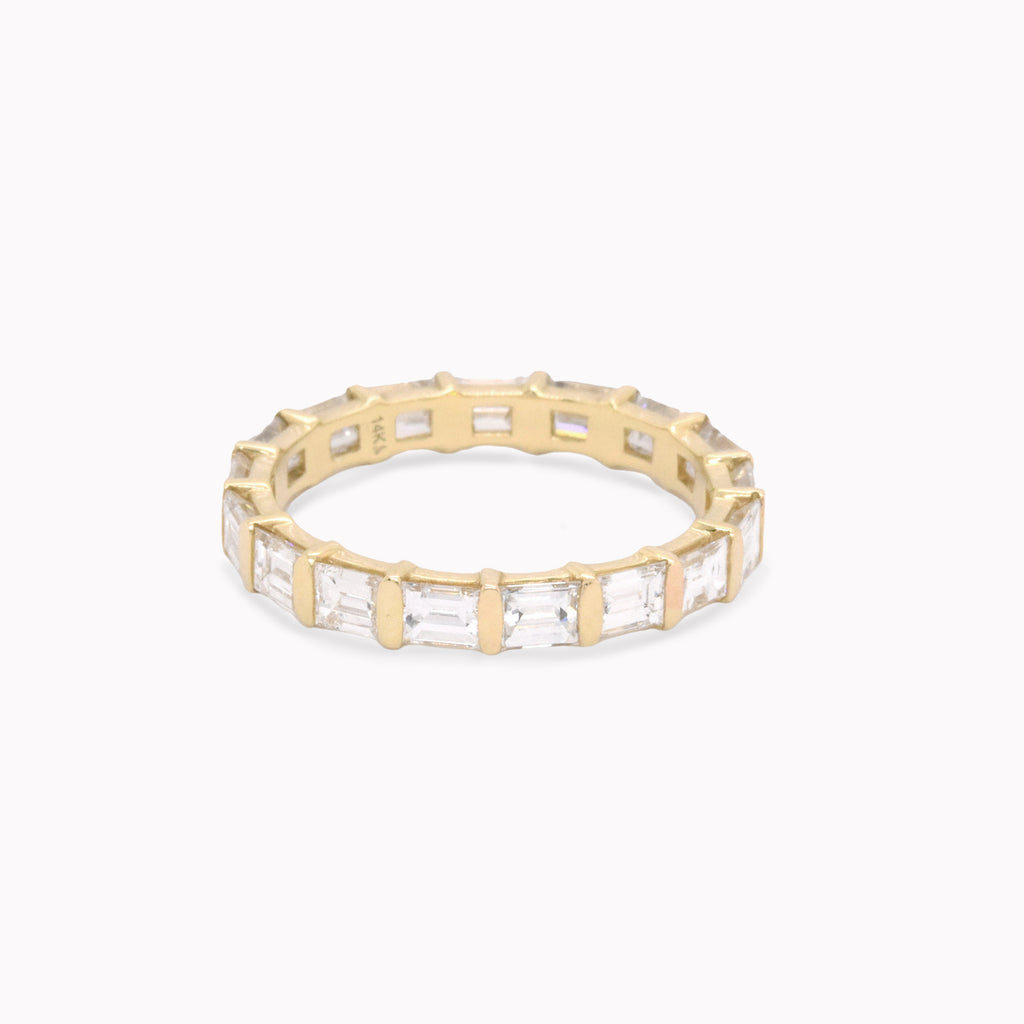 Deco Point Diamond Baguette Ring - Eliza Page