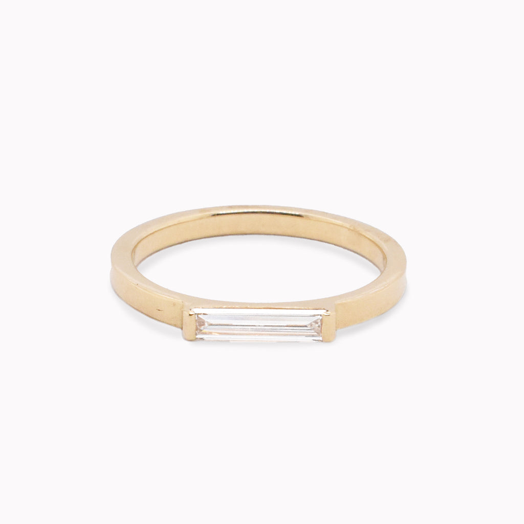 Deco Point Diamond Baguette Ring - Eliza Page