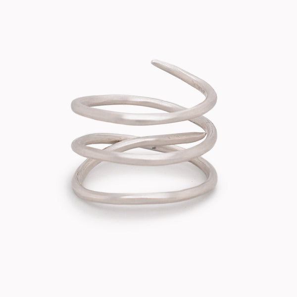 Silver Medusa Wrap Around Ring