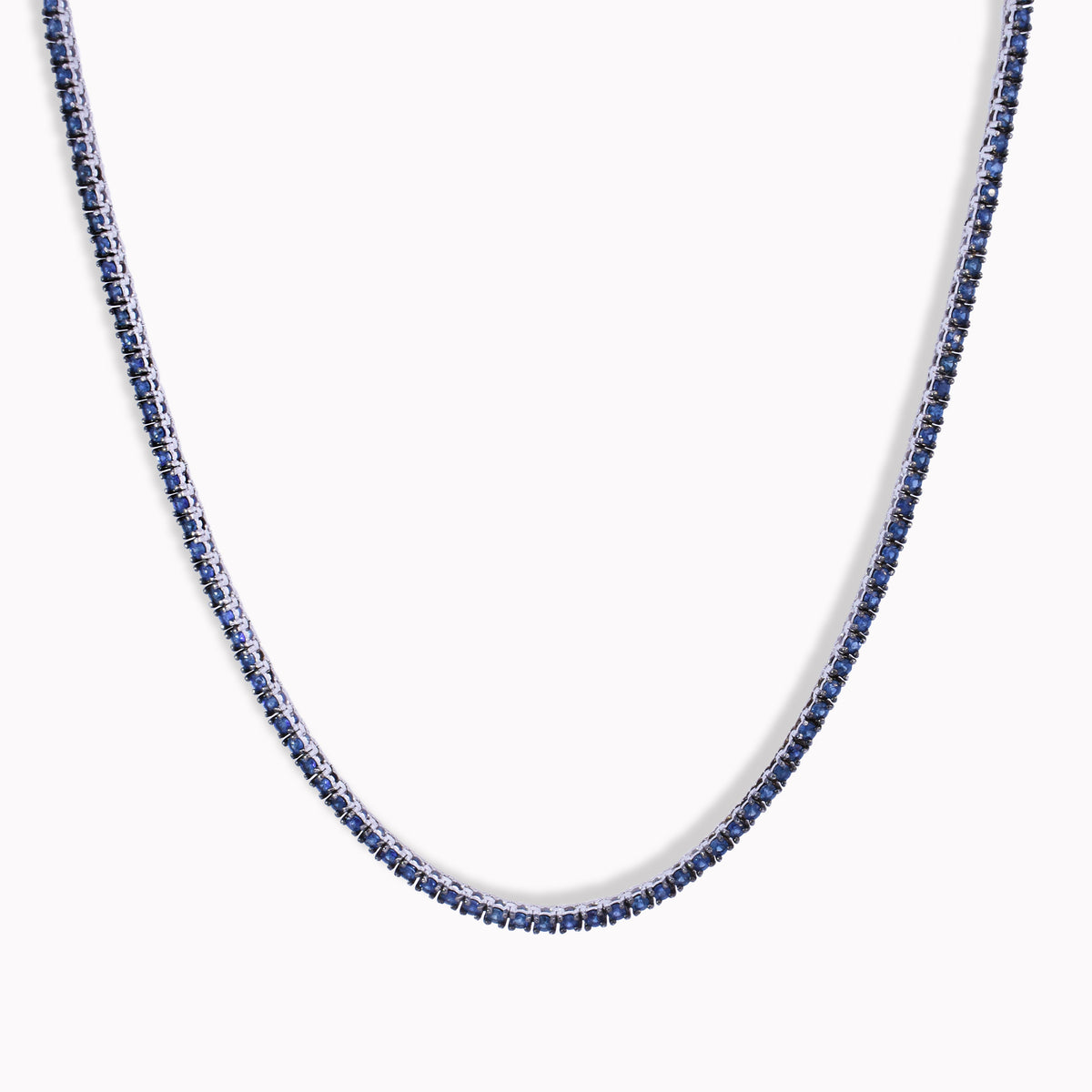 Blue sapphire deals tennis necklace