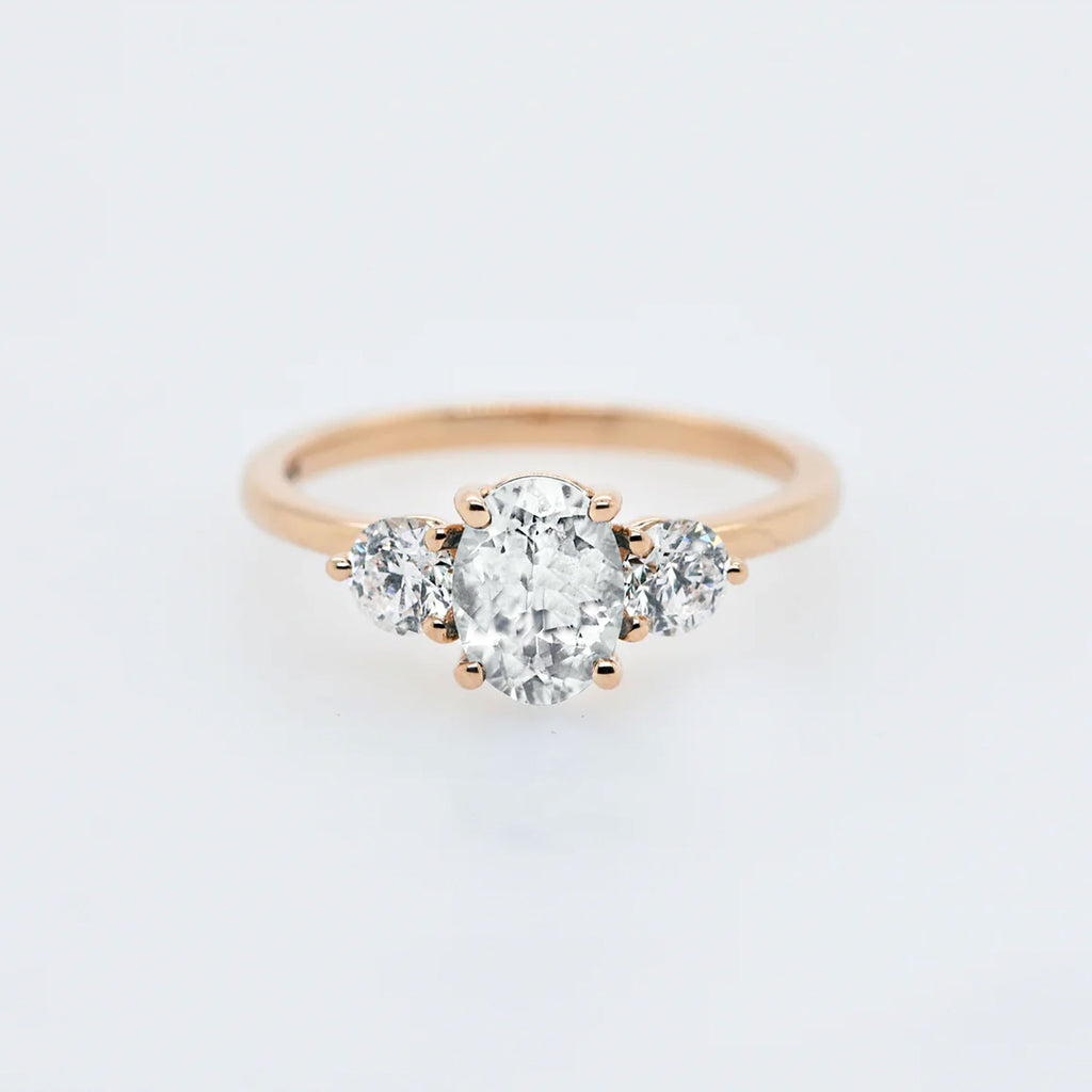 1.73 carat Oval Lab Diamond Rose Gold Solitaire Engagement Ring | Lauren B  Jewelry